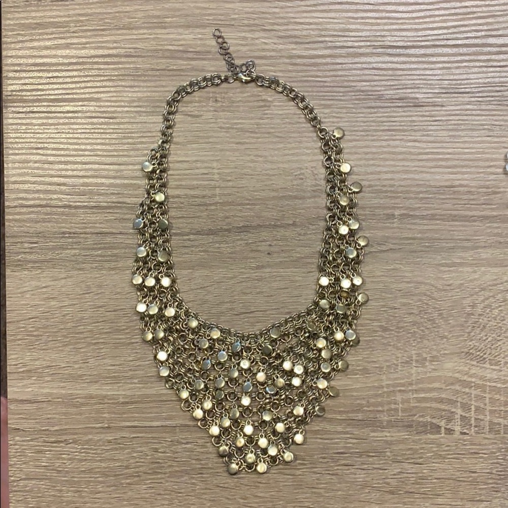 Gold collar necklace